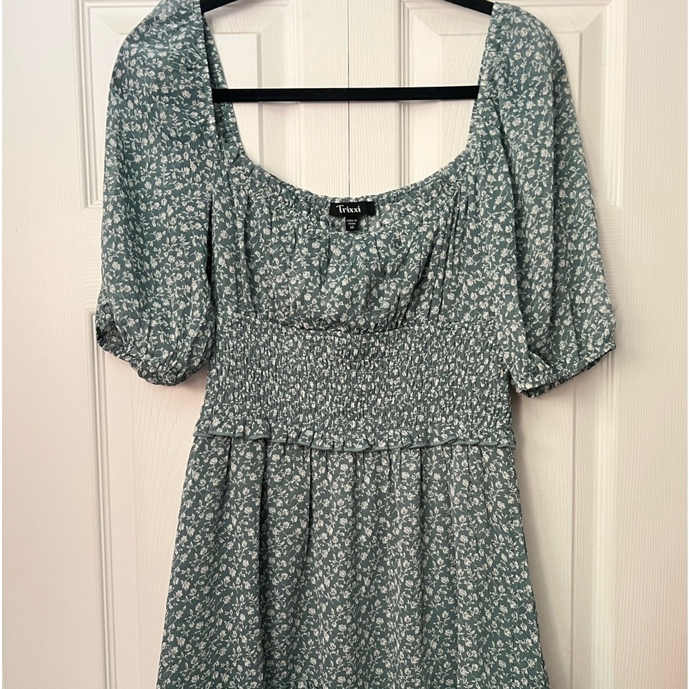 green mini dress - size medium